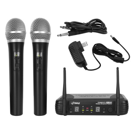 PYLE Professional 2-channel UHF Wireless Handheld Microphone System PDWM3375